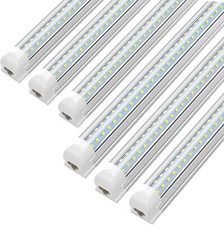 6 Pack 4FT LED Shop Light T8 Linkable Ceiling Tube Fixture 40W 6500K for Garage