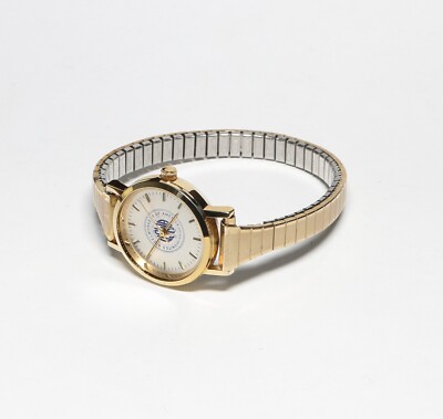 Ladies UNITED STEELWORKERS OF AMERICA Union Gold Tone Watch, 23mm