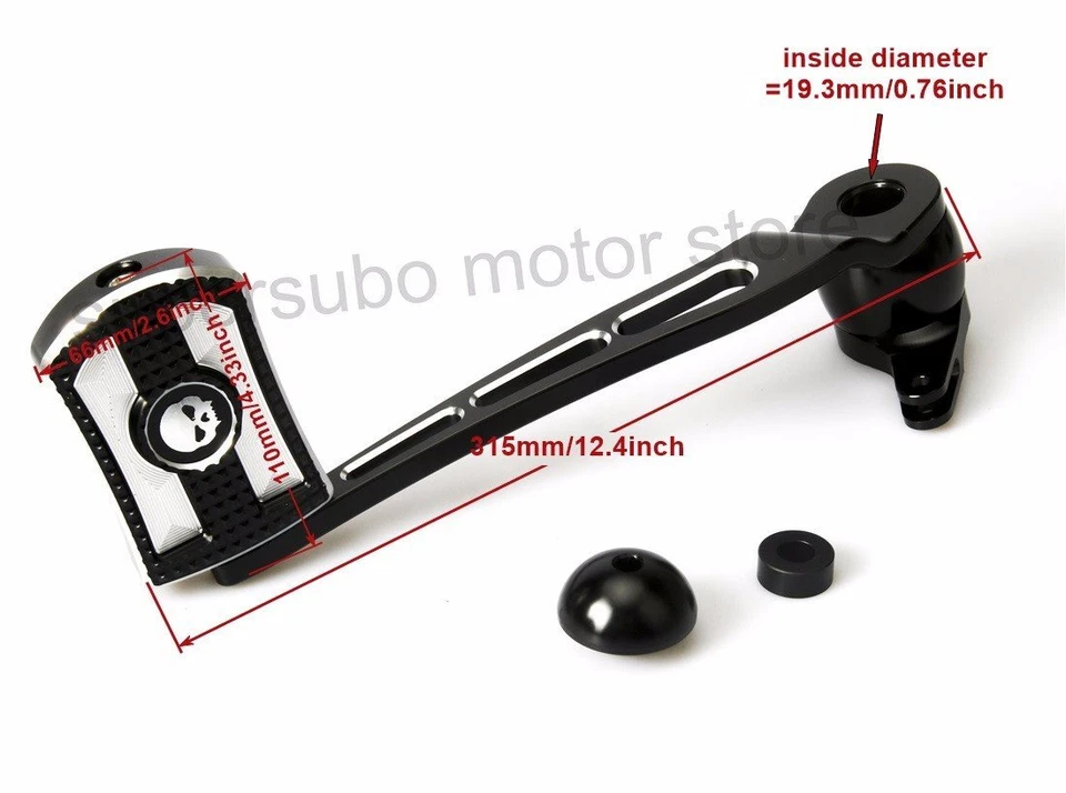 Black skull head Brake Arm Shift pegs For Harley 2015-up Road Glide Special - Image 4 of 4