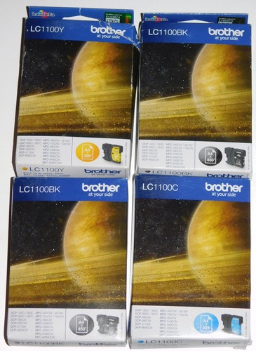 Brother LC1100 LC1100BK Y C Druckerpatrone Farbpatrone Patrone Gelb Schwarz Cyan