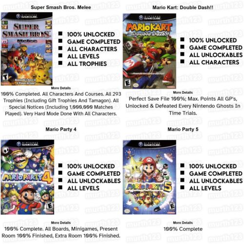 Smash Bros Melee Mario Sunshine Luigis Mansion Kirby Animal Crossing Memory Card - Picture 3 of 8