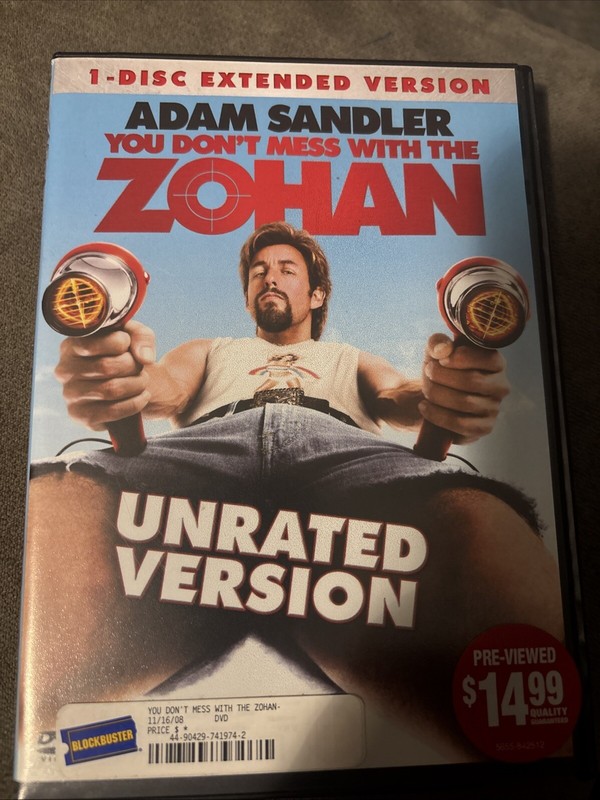 DVD You Don't Mess with the Zohan Unrated Extended Version 2008