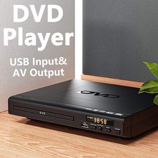 DVD Player 1080P DVD CD Player for Home TV All Region Free with USB  RCA Cable