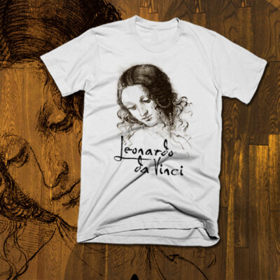 Leonardo Da Vinci T-Shirt Art Legend  Abstract Cubism New Cotton tee