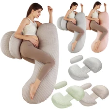 Pregnancy Support Pillow Adjustable Pregnancy Body Pillow Support Back Legs Hip