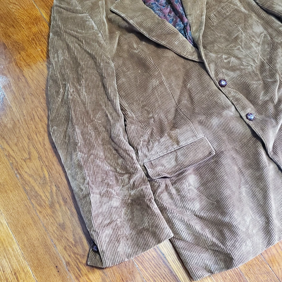 Chaqueta Polo Ralph Lauren Hombre Talla 44 Marrón Pana Blazer Abrigo Deportivo Cachemira De Colección Foto 2 de 4