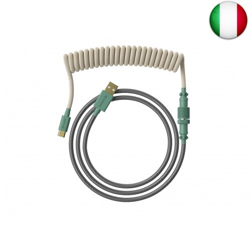 Cavo Coiled | Cavo Intrecciato a Doppia Guaina Fatto a Mano | USB Tipo C ad A |