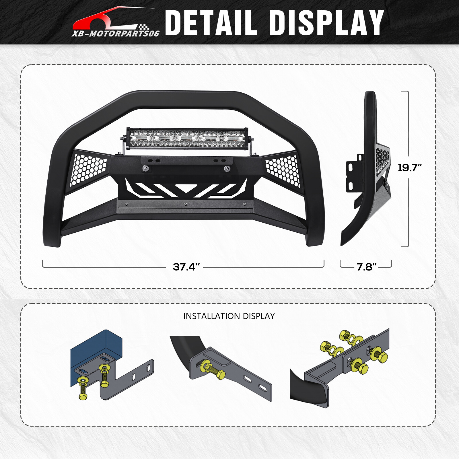 Bull Bar Front Grille Guard Bumper For 05-2021 Nissan Frontier & 05-2015 Xterra