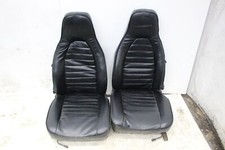 Porsche 924 Pair Set Front Leather Bucket Seats 1977 Black Lm69 Porsche 924 Pair Set Front Leather Bucket Seats 1977 Black Lm69