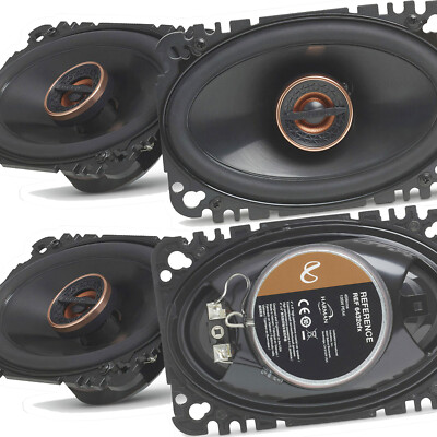 4x INFINITY REF-6432CFX 4'' x 6'' 270W 2-WAY REFERENCE COAXIAL CAR AUDIO SPEAKERS