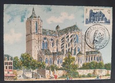 Carte Premier Jour 1947 Timbre N° 775 Saint Julien Oblitéré Le Mans