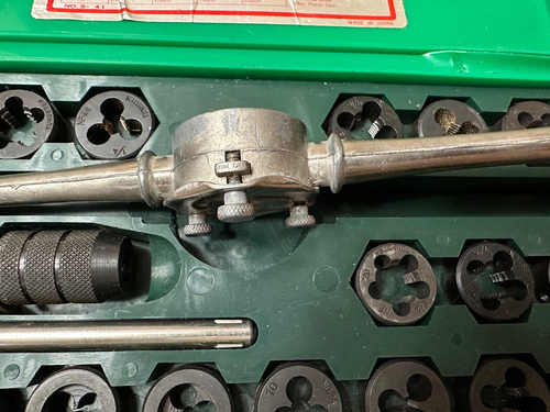41 Stück Wolfram Gewindebohrer & Schneideisen Set und Koffer, mit Ersatz Vintage 1" Schneideisen Schraubenschlüssel - Bild 6 von 18