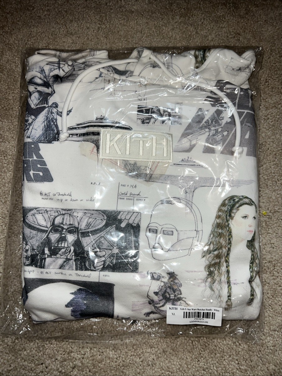KITH Star Wars Lucasfilm パーカー XXL Kith x Star Wars Sketches Box Logo Hoodie NWT sz XL | eBay