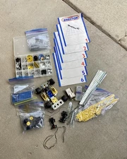 Vintage Meccano Erector Set Instruction Manuals Pieces Parts Motor Wheels 1990s