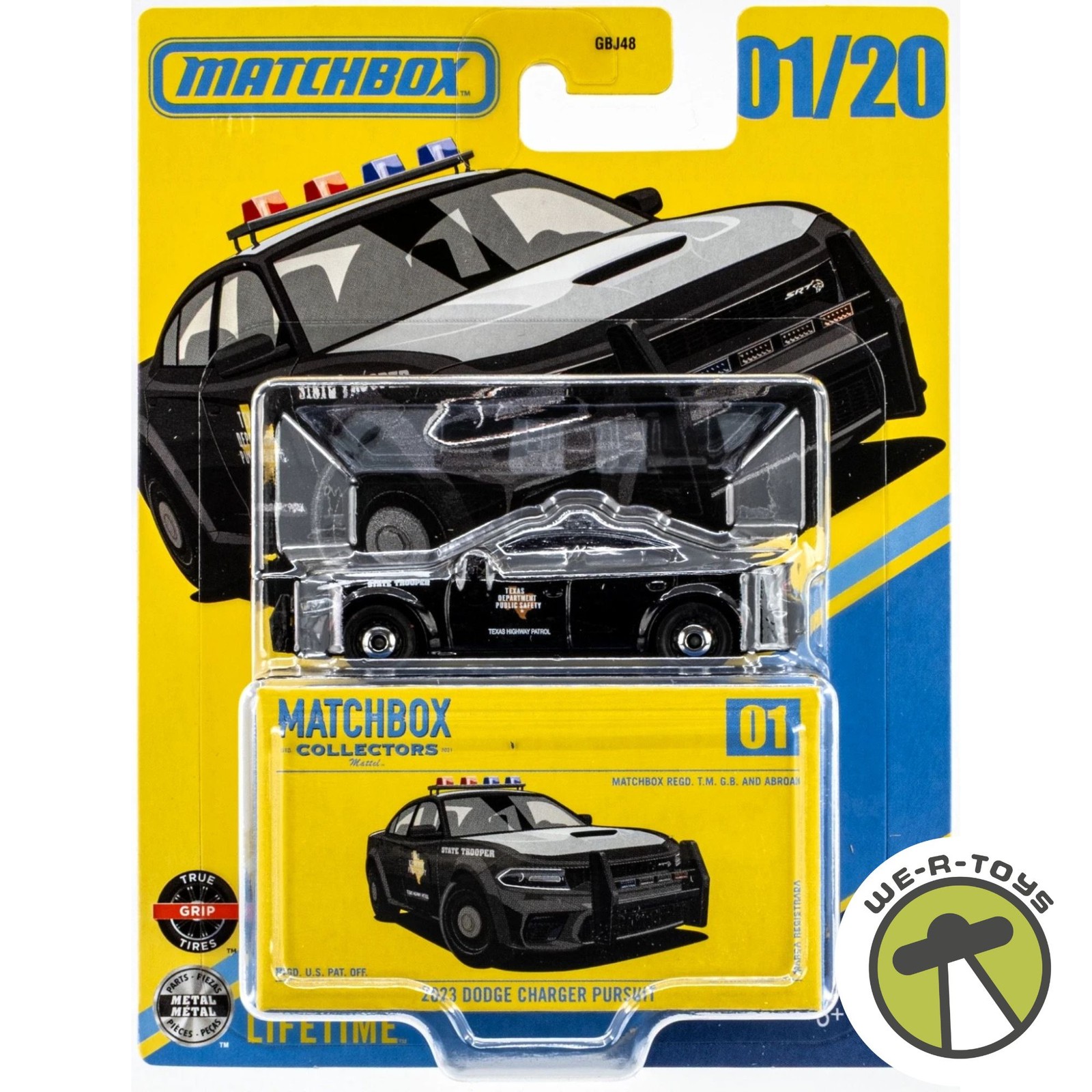 Matchbox Collectors 2023 Dodge Charger Pursuit #01/20 Die Cast 1/64 Mattel 2026