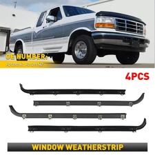 Outer Inner Felts Sweep Seals Window Weatherstrip 4 Pc Fits Set Set Ford Truck
