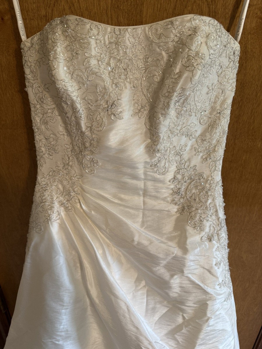 Sophia Tolli Wedding Dress Corset Strapless Bridal Gown Beaded Lace Size 8 / 10 View 3