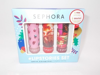 Sephora #lipstories set Lipstick Gift set NEW light my fire deck the halls