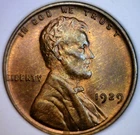 1929 BU + Lincoln Wheat Cent Uncirculated Coin Nice Color Penny LOT #1  NR