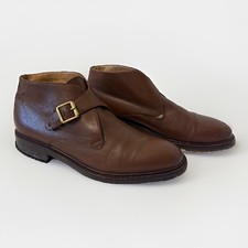 Gucci Vintage Men’s Brown Leather Monk Strap Shoes Size 9.5D 114-0086