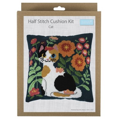 Trimits Halbstich / Gobelin Set: Kissen: Katze