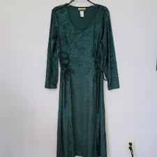 Dana Scott Dress Womens L Crushed Velvet Maxi Renaissance Princess Fiona Vintage