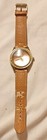 Women's Quartz Analog Dress Watch Gold Tone Case Brown Sunburst Dial Gem Bezel — photo 3