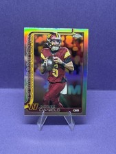 Jayden Daniels 2025 Topps Chrome Silver Refractor QB Washington Commanders #295