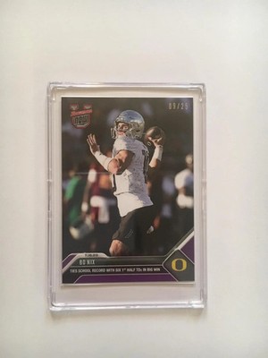 2023 BOWMAN U NOW FOOTBALL #28 BO NIX TIES SCHOOL RECORD W/6 TDS PURPLE #09/25