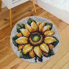 Latch Hook Rug Kits for Adults,Diy Crochet Yarn Rugs Hooking Craft Sunflower
