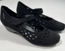 MEPHISTO Rodia Womens 9 Black Leather Mary Jane Shoes Soft-Air Comfort EUC