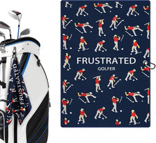 Microfiber Golf Towels 16" X 24" with Carabiner Clip, Waffle Pattern Golf Towe