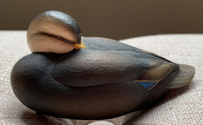 Vintage 2001 Jett Brunet Ducks Unlimited 3.5 Miniature American Black Duck Decoy