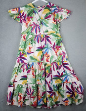 Chico's Maxi Dress Women's 3/ XL Floral Tropical Pima Travel Resort Pockets