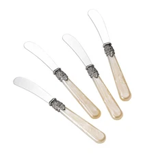 REVERIE Collection 4-piece Stainless Steel Butter Spreader Cheese Knife, Gift...