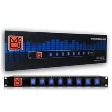 MR DJ PSC300 Rack Mountable 8 Port Power Switcher Surge Protectors Blue Toggles
