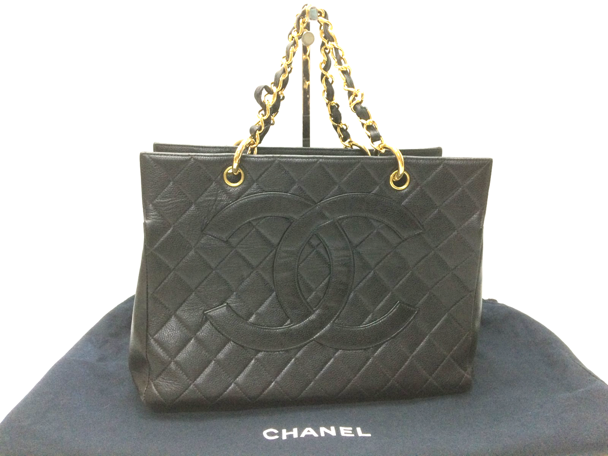 Authentic Chanel Black Quilted Tote Hand Bag 8L120760SS | eBay