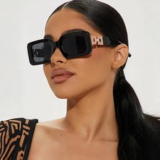 Rectangle Sunglasses Small Frame UV400 Travel Outdoor Retro Unisex Glasses