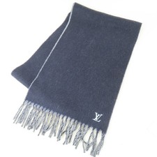 Sciarpa LOUIS VUITTON M71604 Echarpe Gerram LV logo Navy cashmere 102325