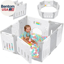 Baby Playpen, Baby Playard for Babies and Toddlers, 10-Panel Foldable Playpen A