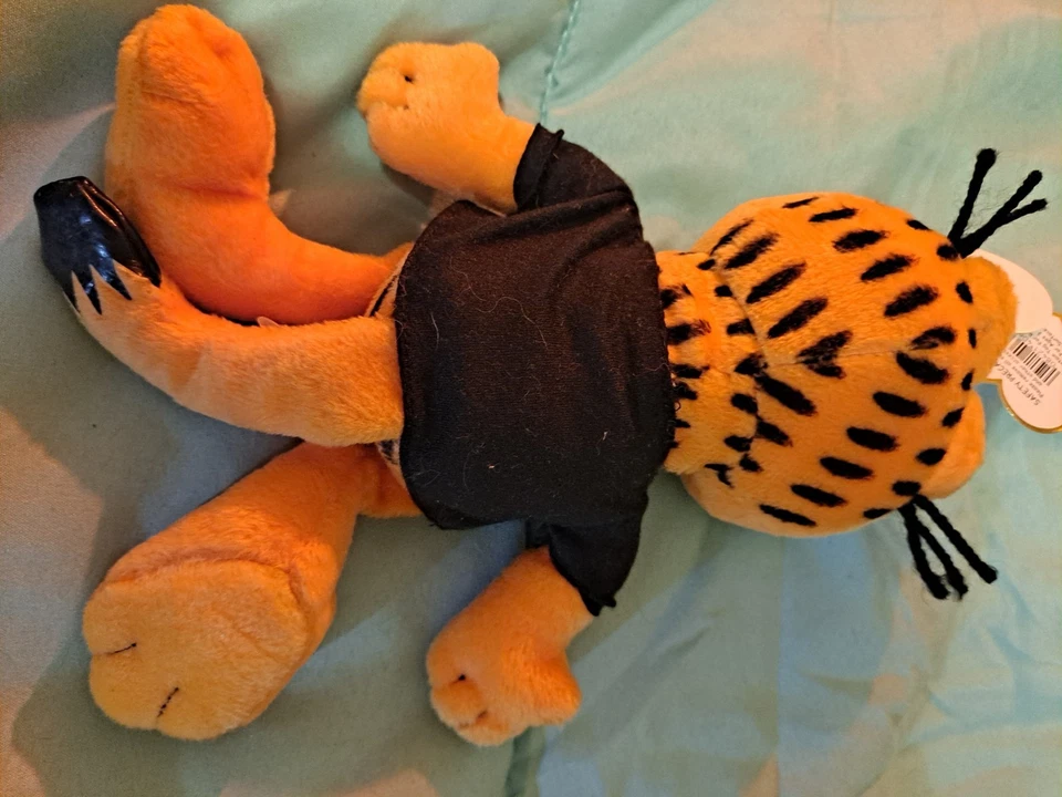 Juguete de peluche Ty Beanie Baby - GARFIELD the Cat I DON'T DO ALEKY 9" tiene etiqueta Foto 4 de 4