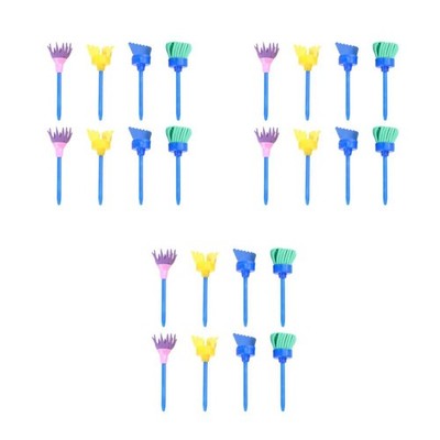 3 Pieces Schwamm Malerei Pinsel Set Malwerkzeug Kinder Schwammpinsel