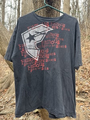 Vintage 2000 s Famous Stars & Straps Money Glitch T-Shirt XL Travis Barker Y2K