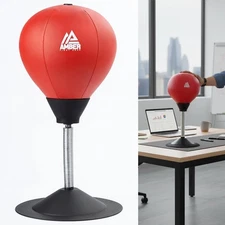 Amber Stress Buster Desktop Punching Bag Heavy Duty Reflex Speed Bag