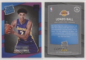 2017 Panini Donruss Rated Rookies Press Proof Purple /199 Lonzo Ball Rookie RC