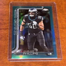 2025 Topps Chrome JAELAN PHILLIPS True Blue Aqua Refractor /199 SP 🔥 Eagles