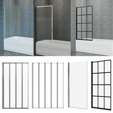 Bath Shower Screen 9 Types Bathroom Tempered Glass Panel Splash-proof 800/1200mm