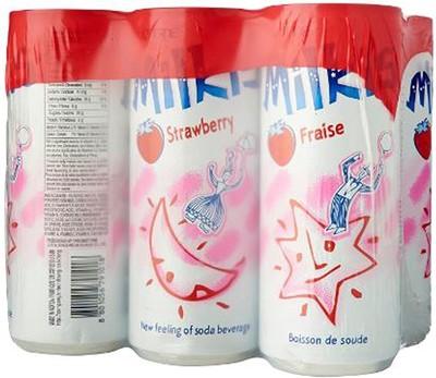 LOTTE Milkis Strawberry Soda Beverage, 8.5 Fluid Ounce (Pack of 6)