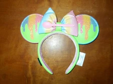 Disney Parks Eats Collection Shaved Ice Minnie Mouse Ears Headband