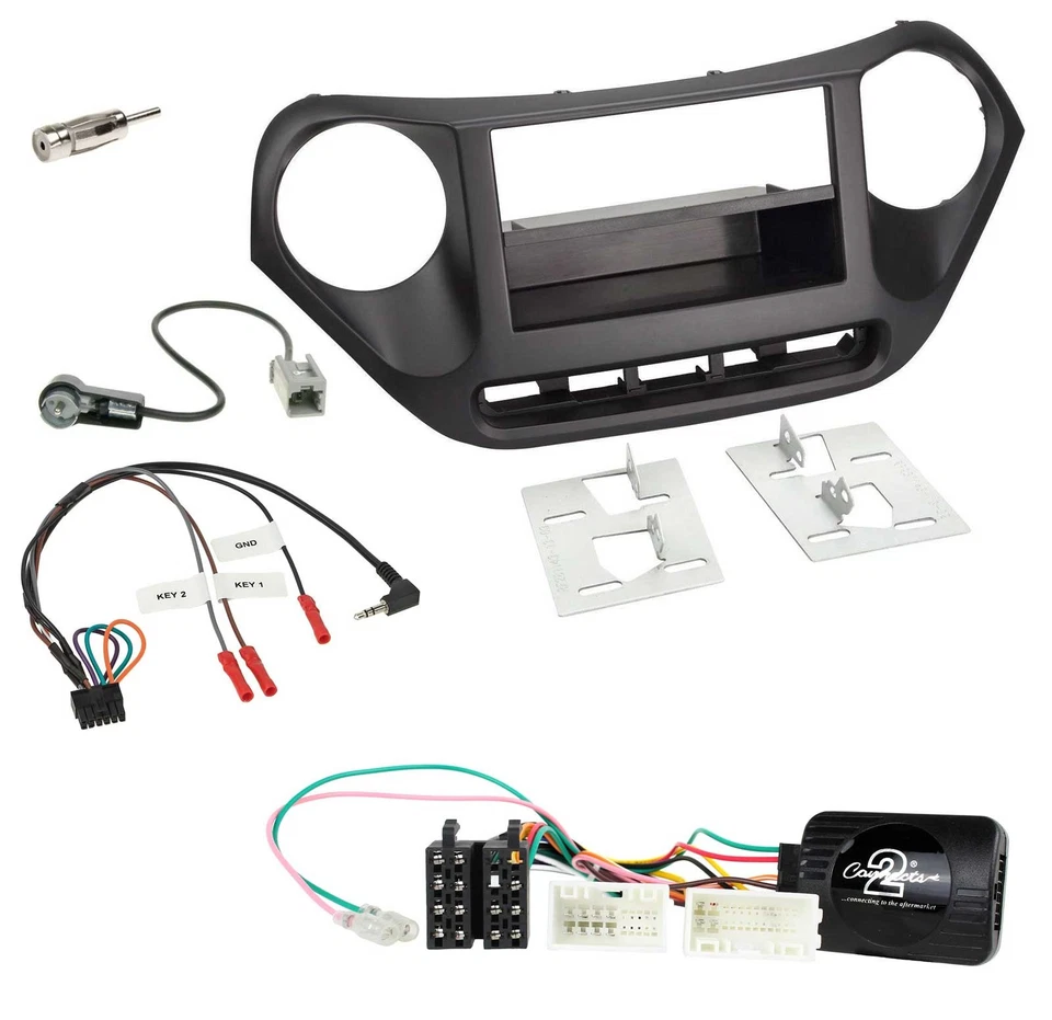 JVC Bluetooth Lenkrad USB DAB CD Autoradio für Hyundai i10 ab 2014 schwarz - Bild 3 von 4